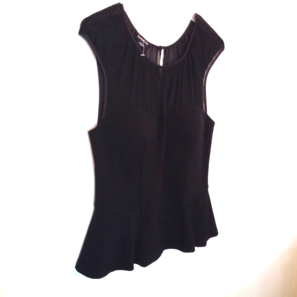 Bebe Sleeveless Corset Top with Shirred Bodice - Picture 2 of 13